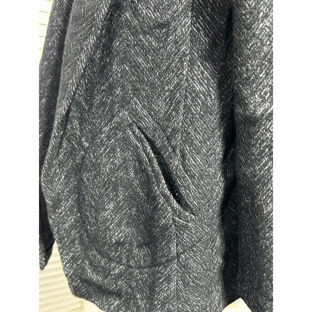 Eileen Fisher Womens Black White Herringbone Wool Blend Sweater Blazer Sz S 3053 - Picture 5 of 10